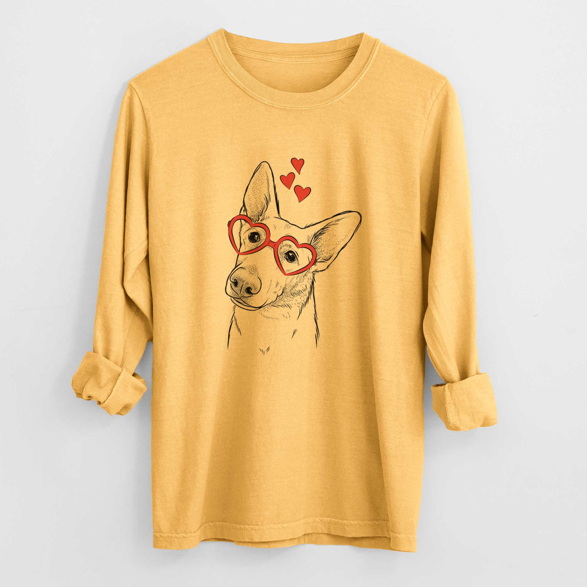 Valentine Elsa the German Shepherd - Heavyweight 100% Cotton Long Sleeve
