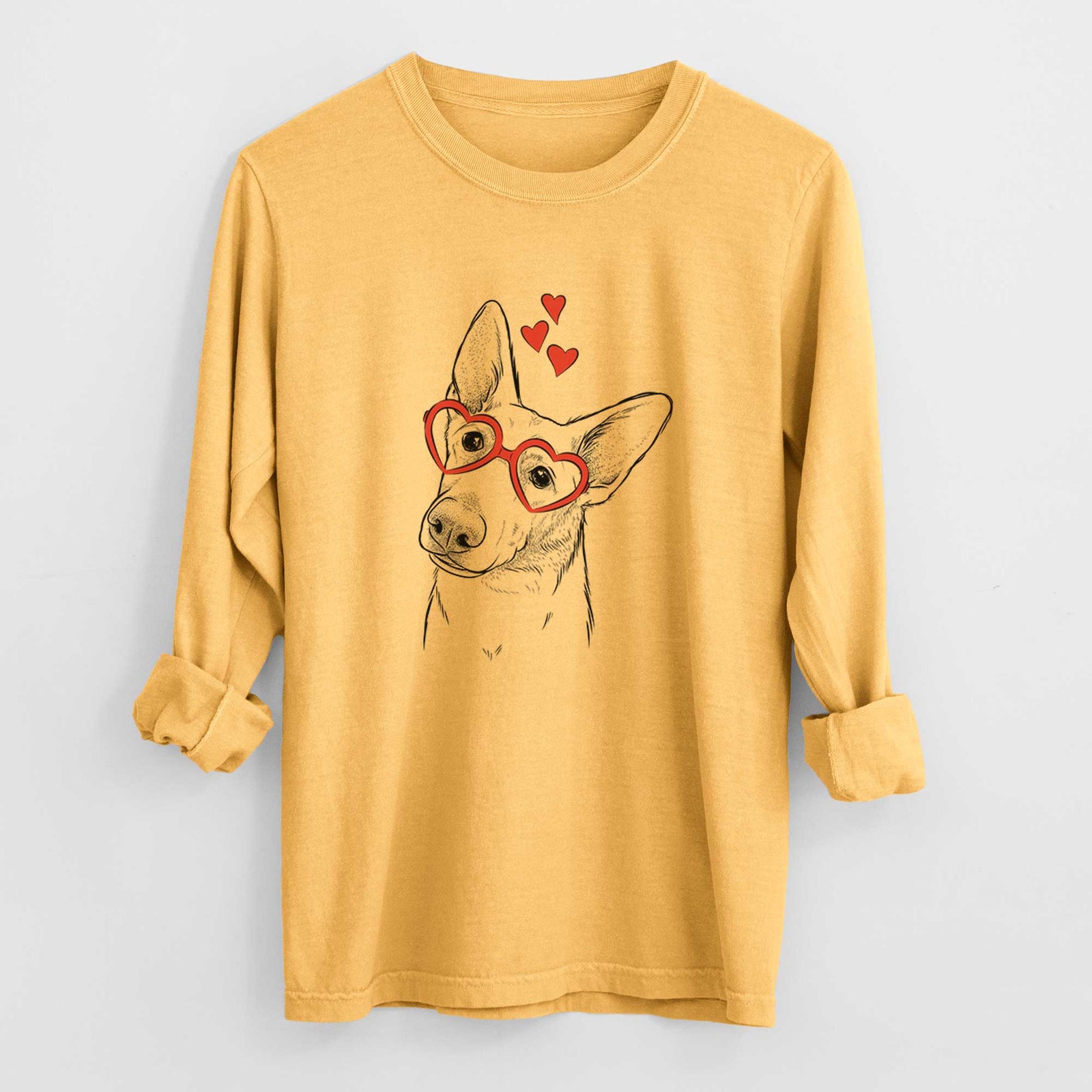 Valentine Elsa the German Shepherd - Heavyweight 100% Cotton Long Sleeve