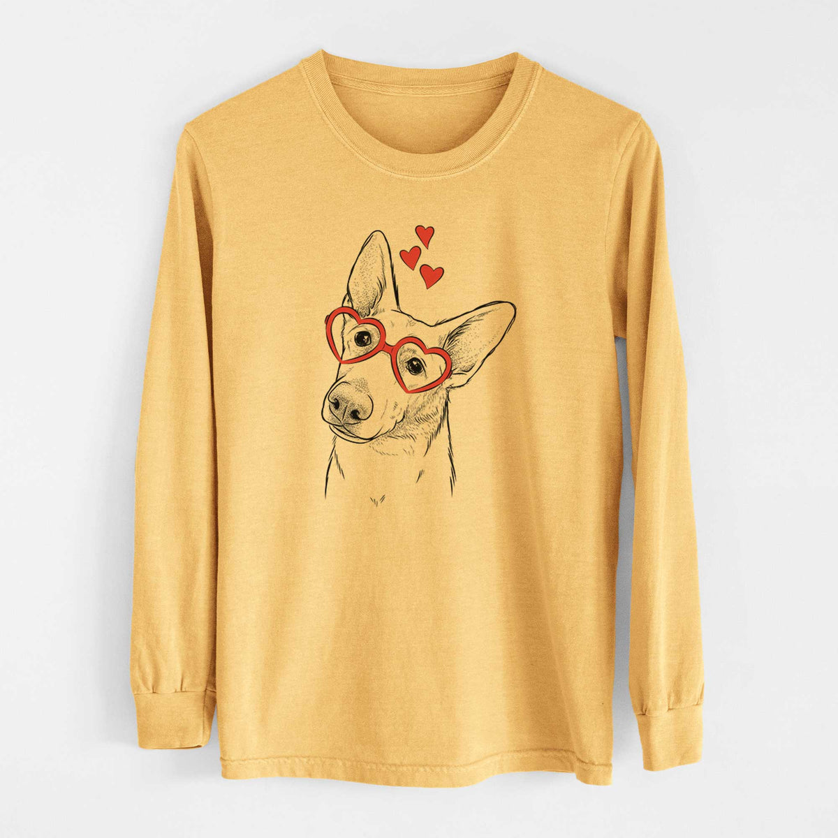 Valentine Elsa the German Shepherd - Heavyweight 100% Cotton Long Sleeve