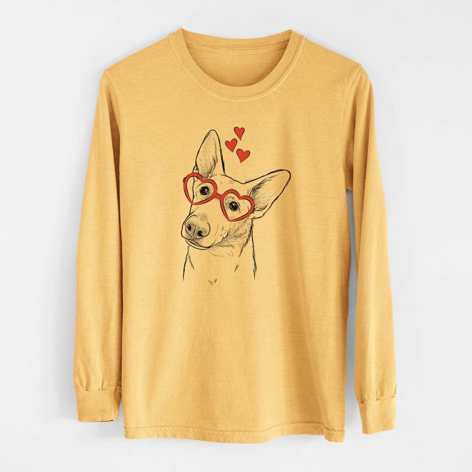 Valentine Elsa the German Shepherd - Heavyweight 100% Cotton Long Sleeve