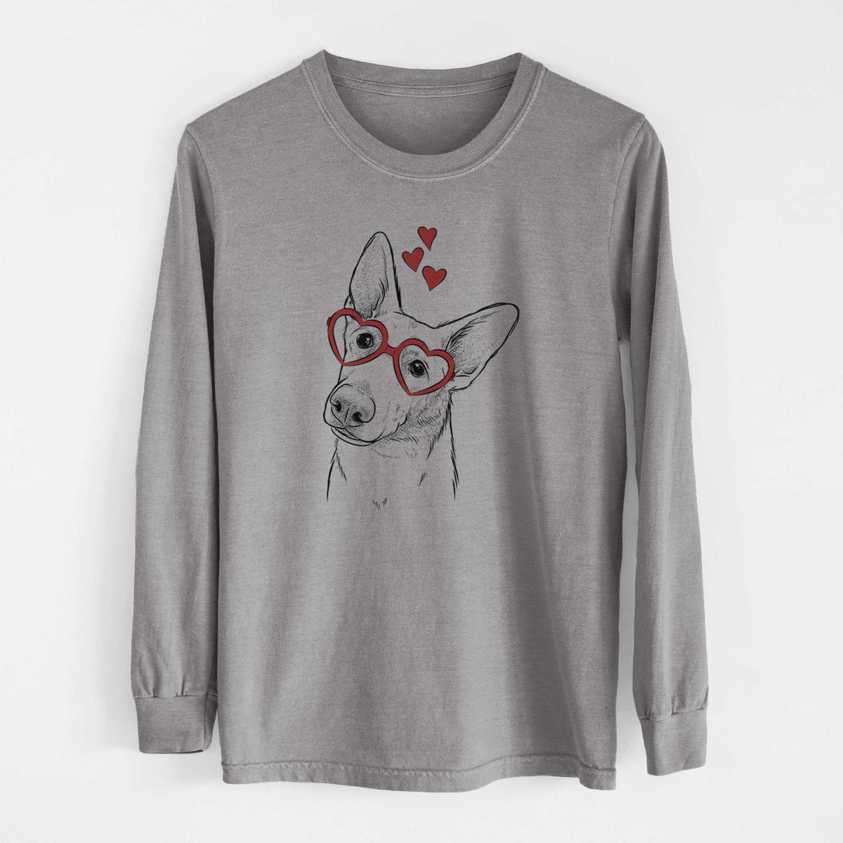 Valentine Elsa the German Shepherd - Heavyweight 100% Cotton Long Sleeve