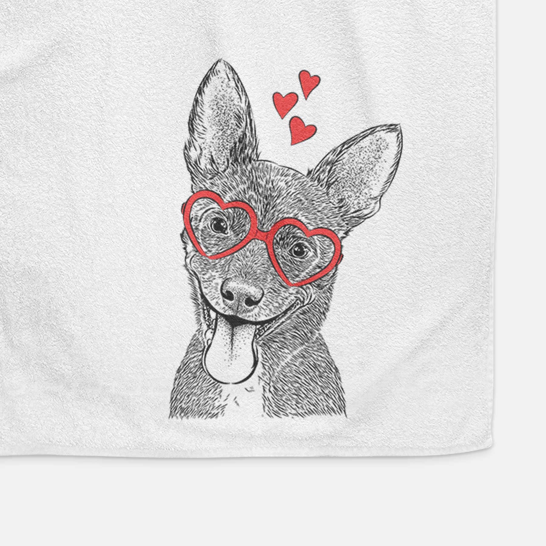 Elvira the Terrier Mix Decorative Hand Towel