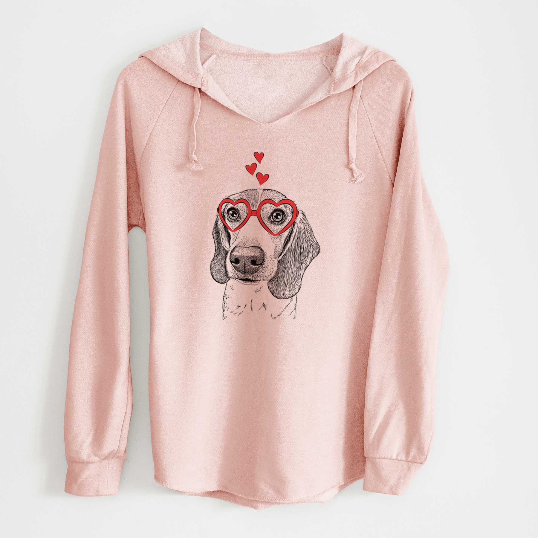 Valentine Elvis the Bluetick Beagle - Cali Wave Hooded Sweatshirt