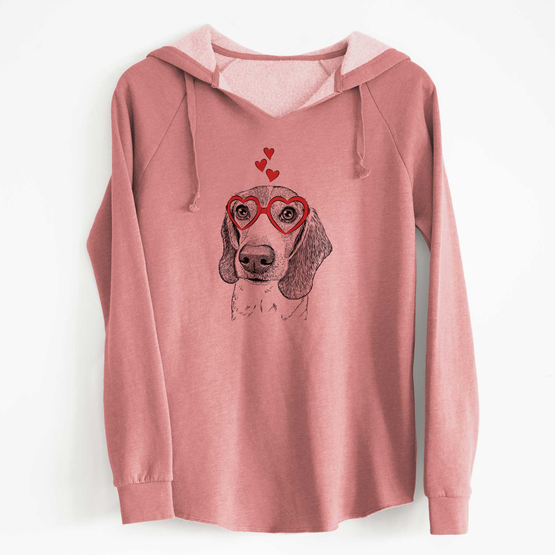 Valentine Elvis the Bluetick Beagle - Cali Wave Hooded Sweatshirt