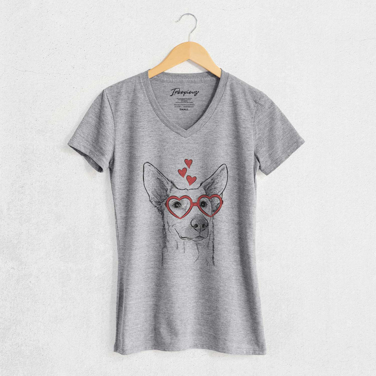 Valentine Ember the Shepherd Mix - Women's V-neck Shirt