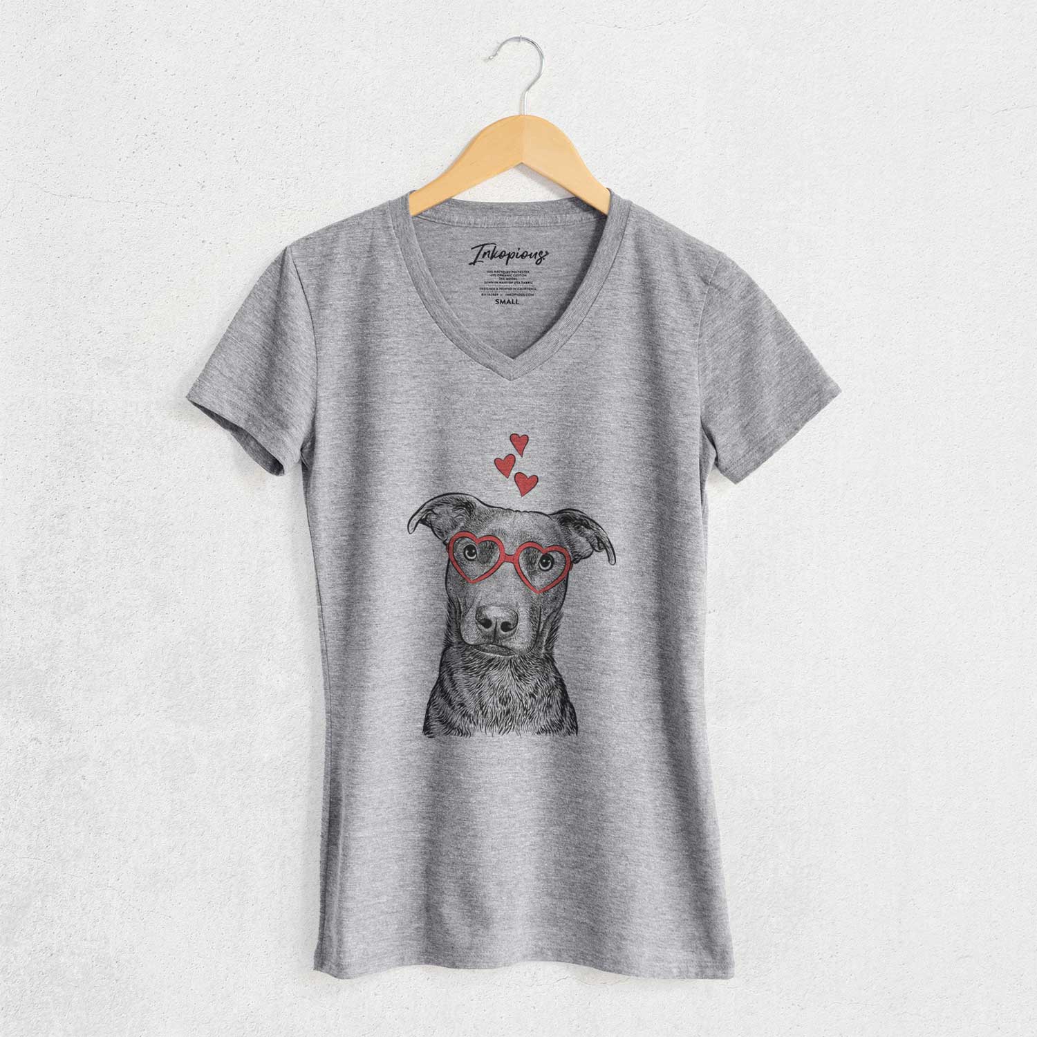 Valentine Embyr the Mixed Breed - Women's V-neck Shirt