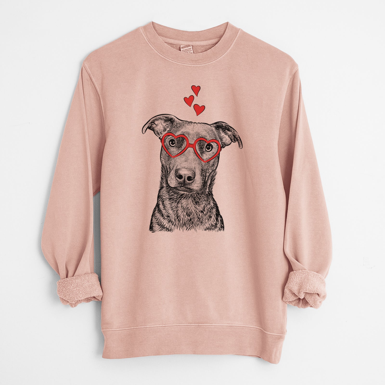 Valentine Embyr the Mixed Breed - Unisex Pigment Dyed Crew Sweatshirt