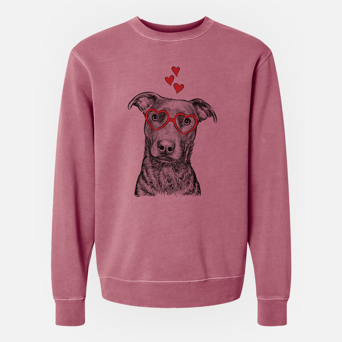 Valentine Embyr the Mixed Breed - Unisex Pigment Dyed Crew Sweatshirt