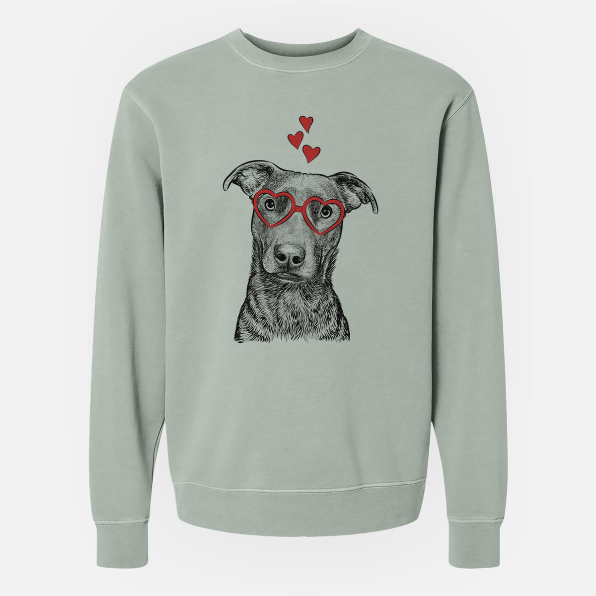 Valentine Embyr the Mixed Breed - Unisex Pigment Dyed Crew Sweatshirt