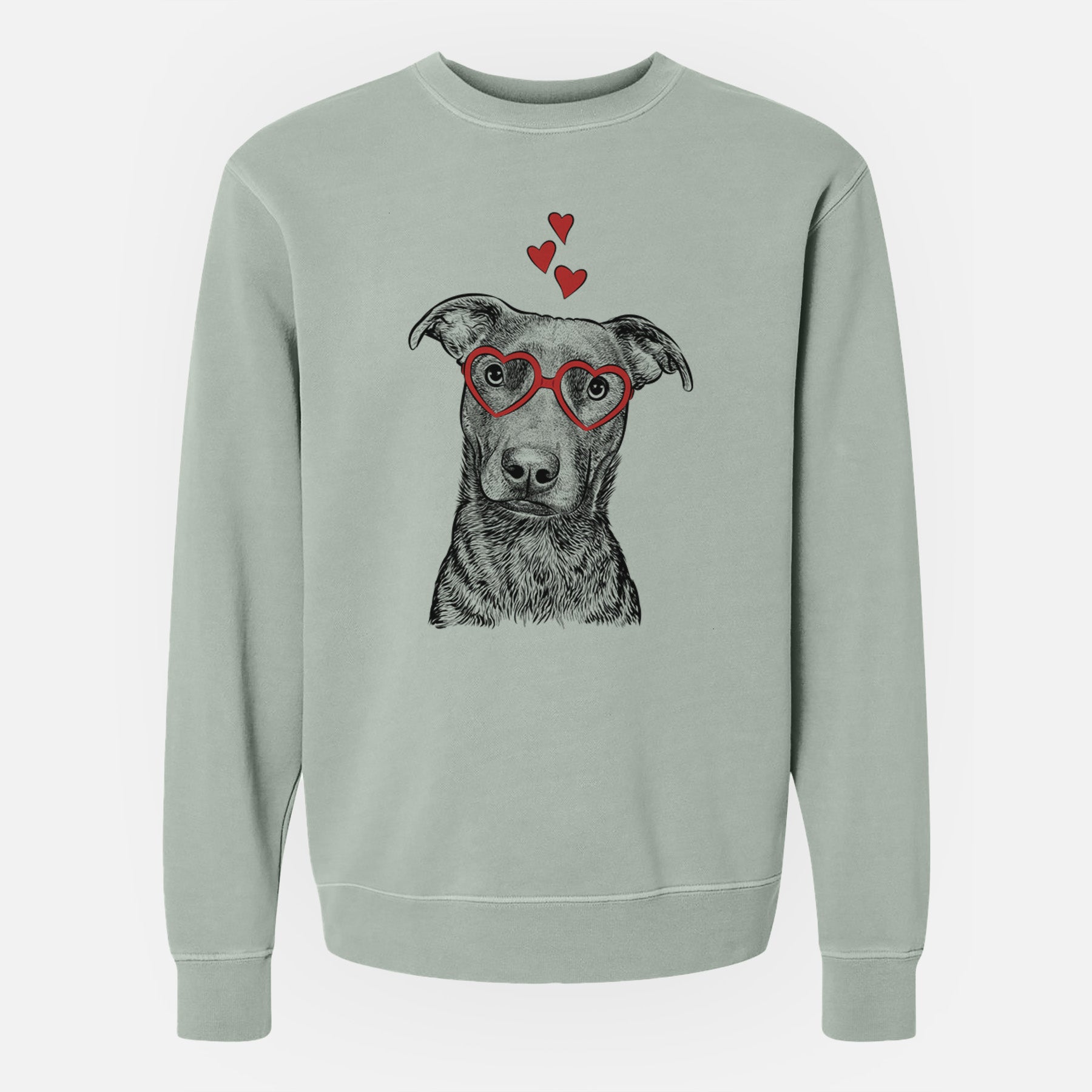Valentine Embyr the Mixed Breed - Unisex Pigment Dyed Crew Sweatshirt