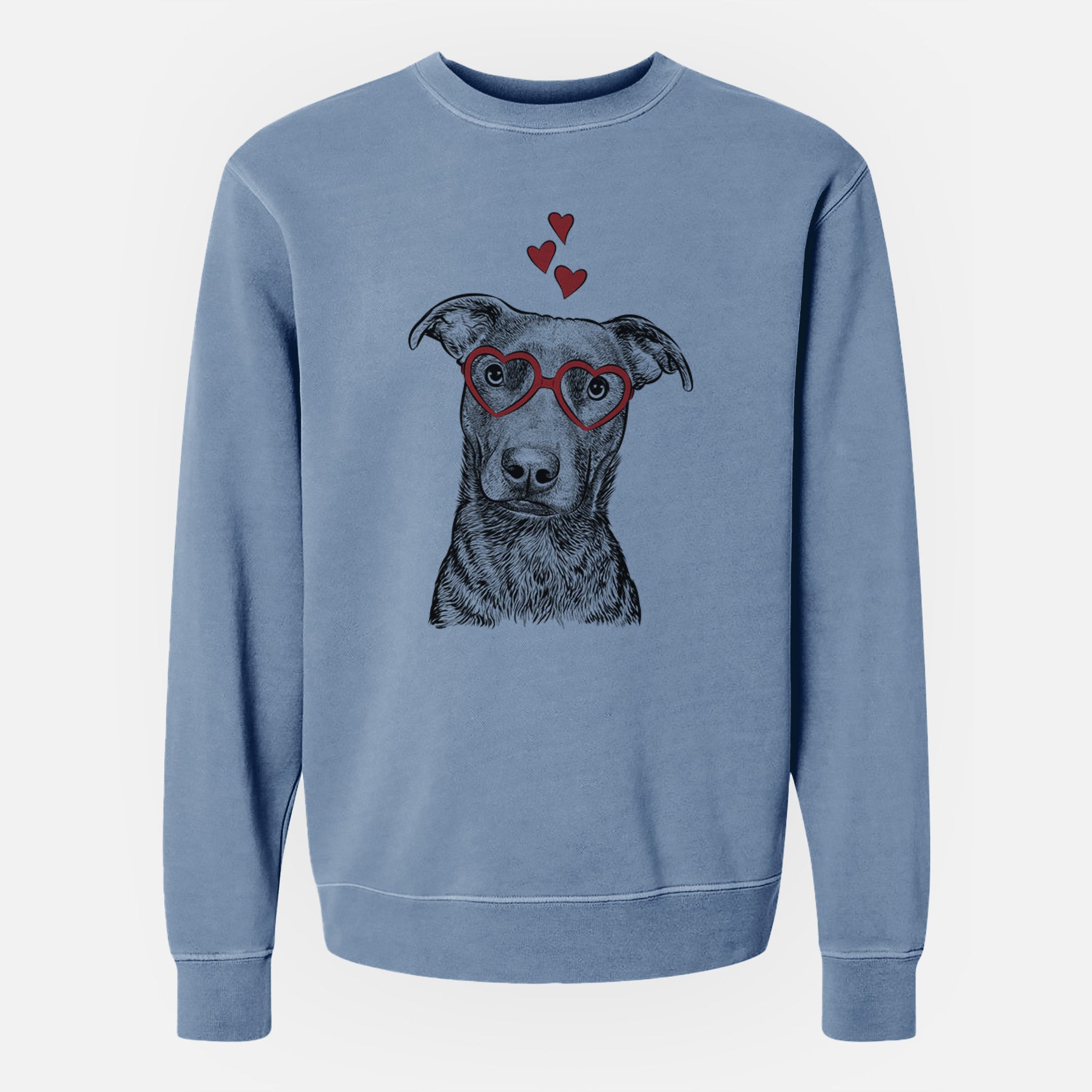 Valentine Embyr the Mixed Breed - Unisex Pigment Dyed Crew Sweatshirt