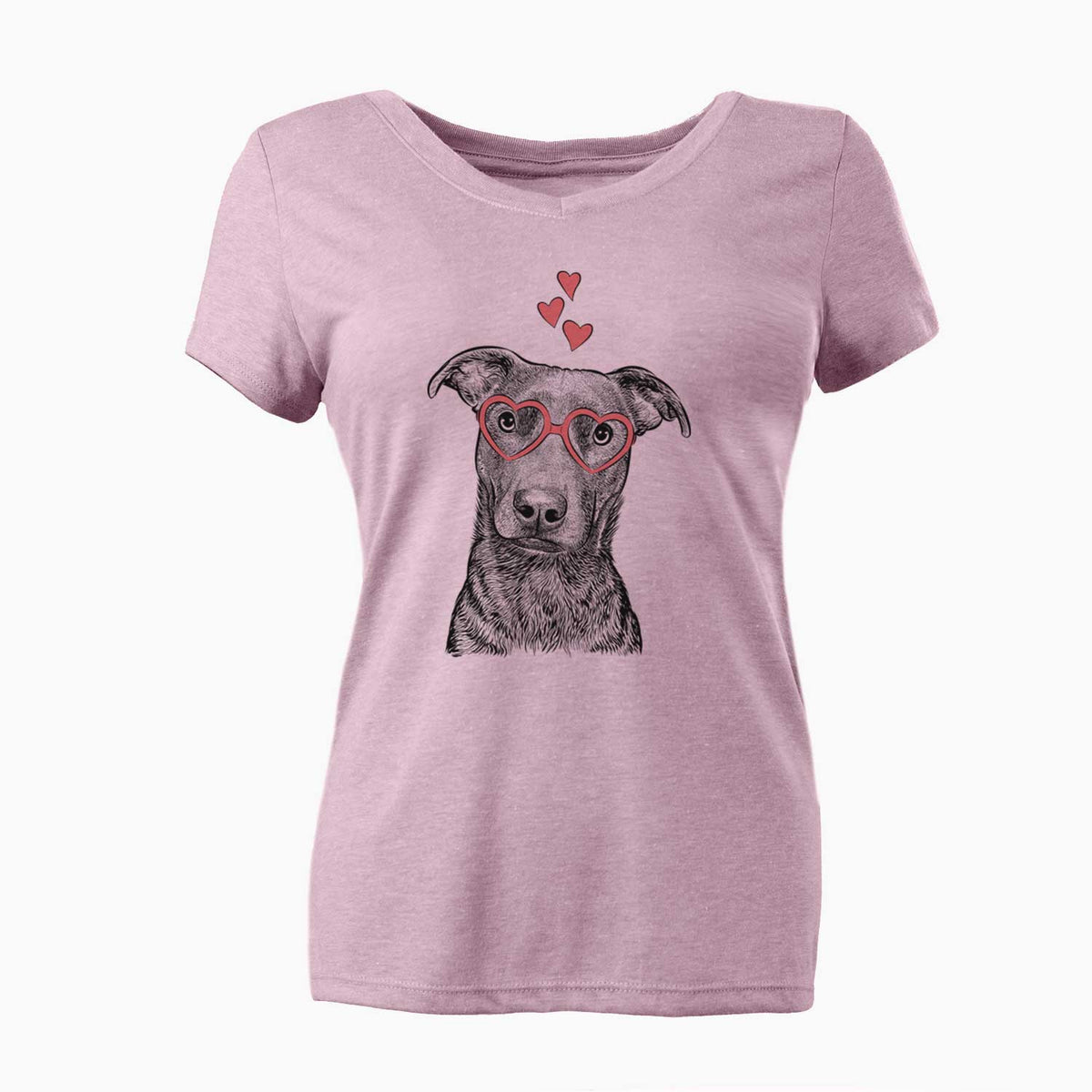 Valentine Embyr the Mixed Breed - Women's V-neck Shirt