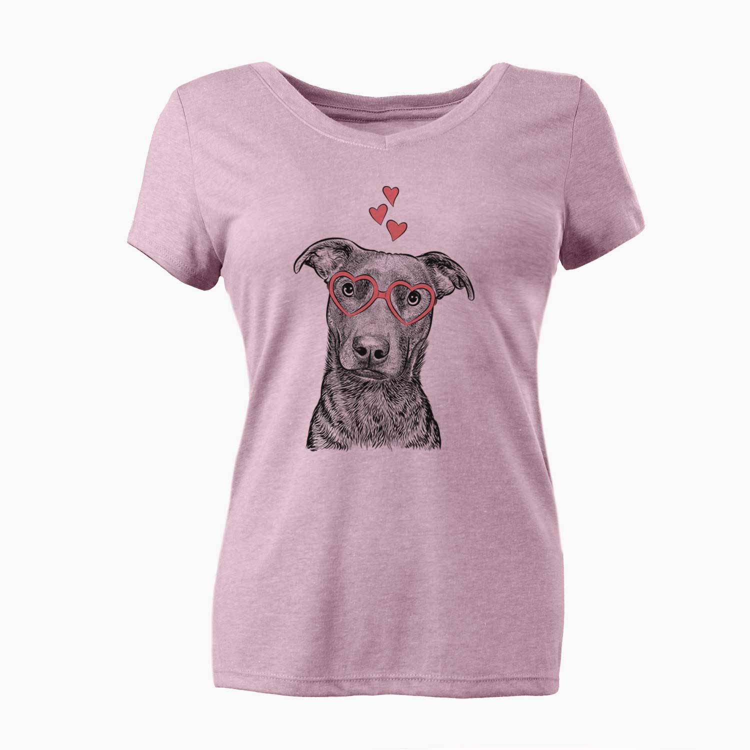 Valentine Embyr the Mixed Breed - Women's V-neck Shirt