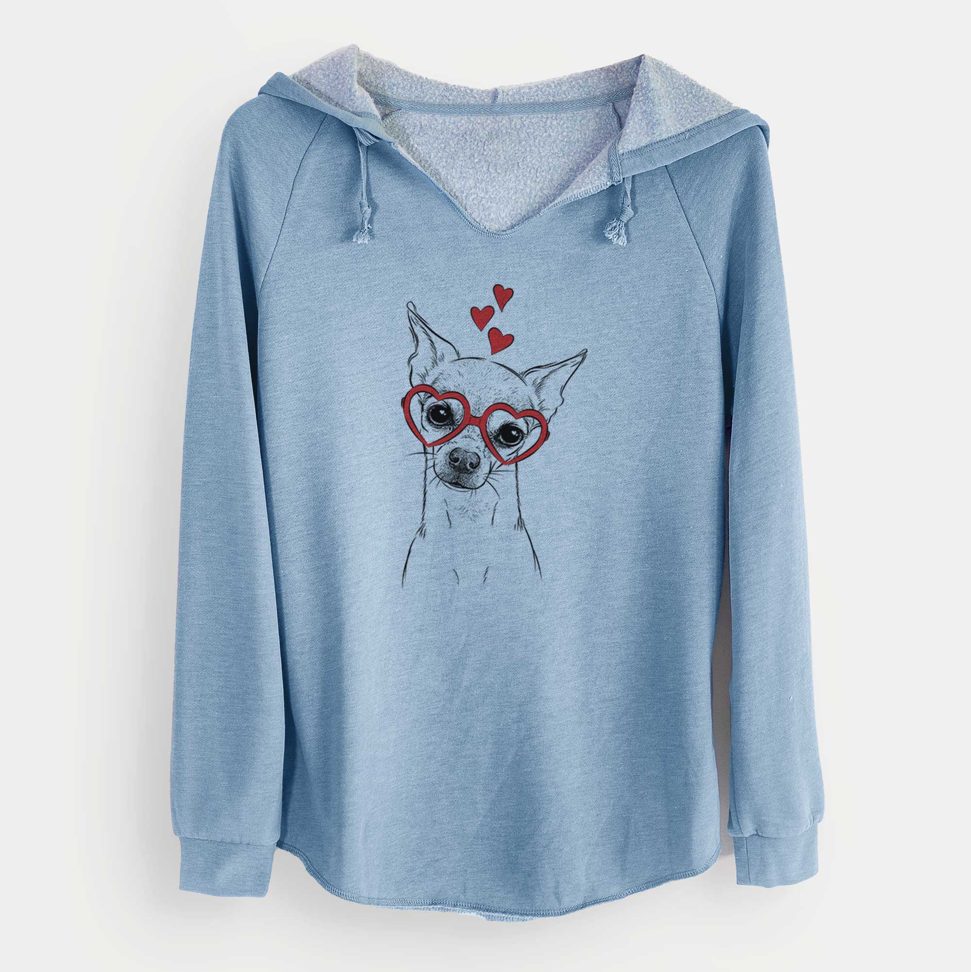 Valentine Emee the Chihuahua - Cali Wave Hooded Sweatshirt