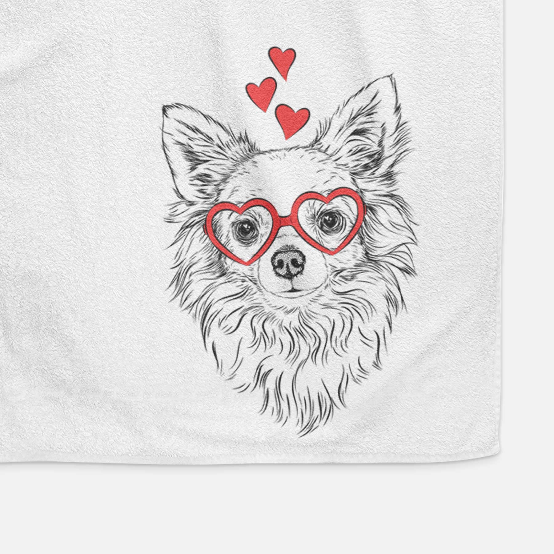 Emma the Longhaired Chihuahua Decorative Hand Towel