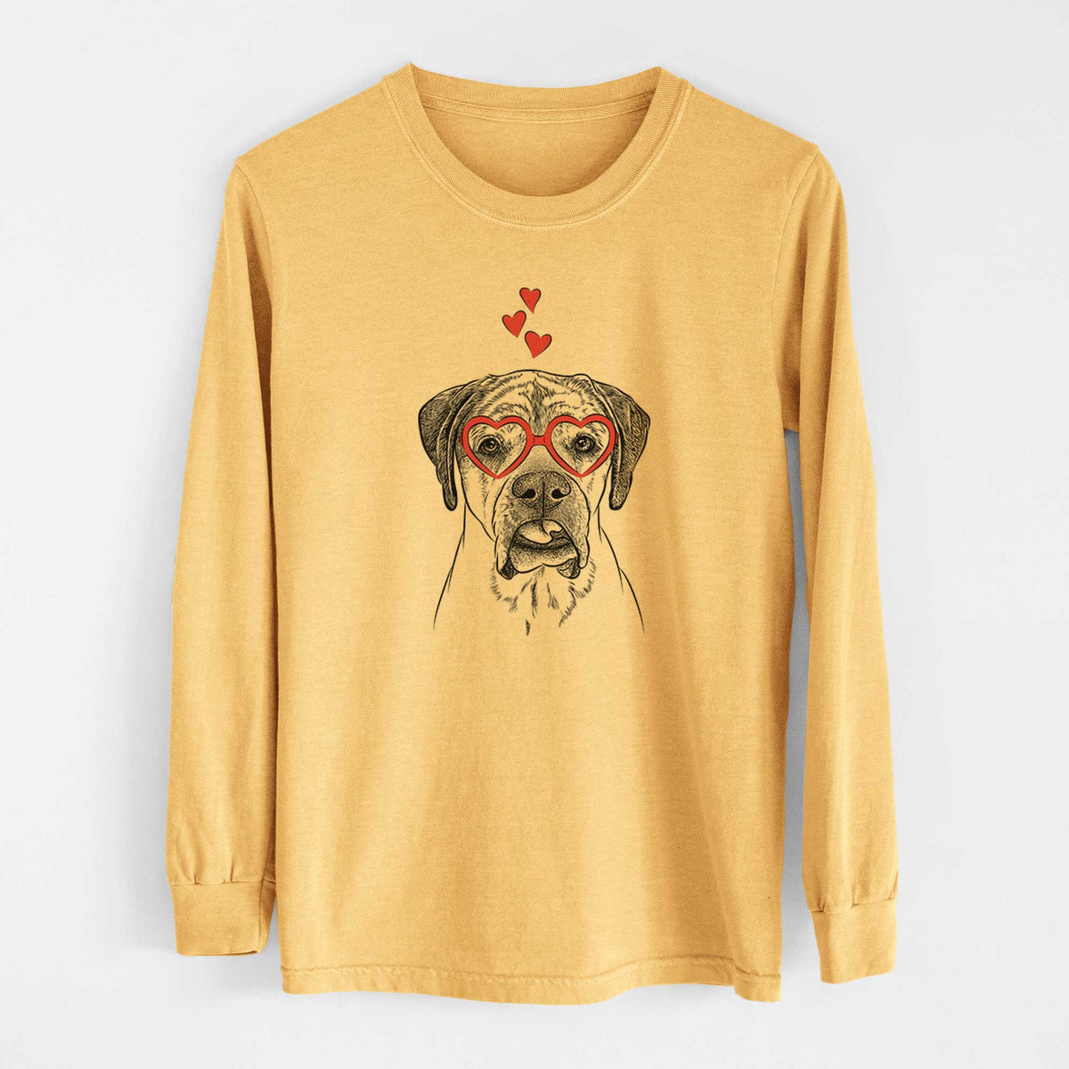 Valentine Emma the English Mastiff - Heavyweight 100% Cotton Long Sleeve