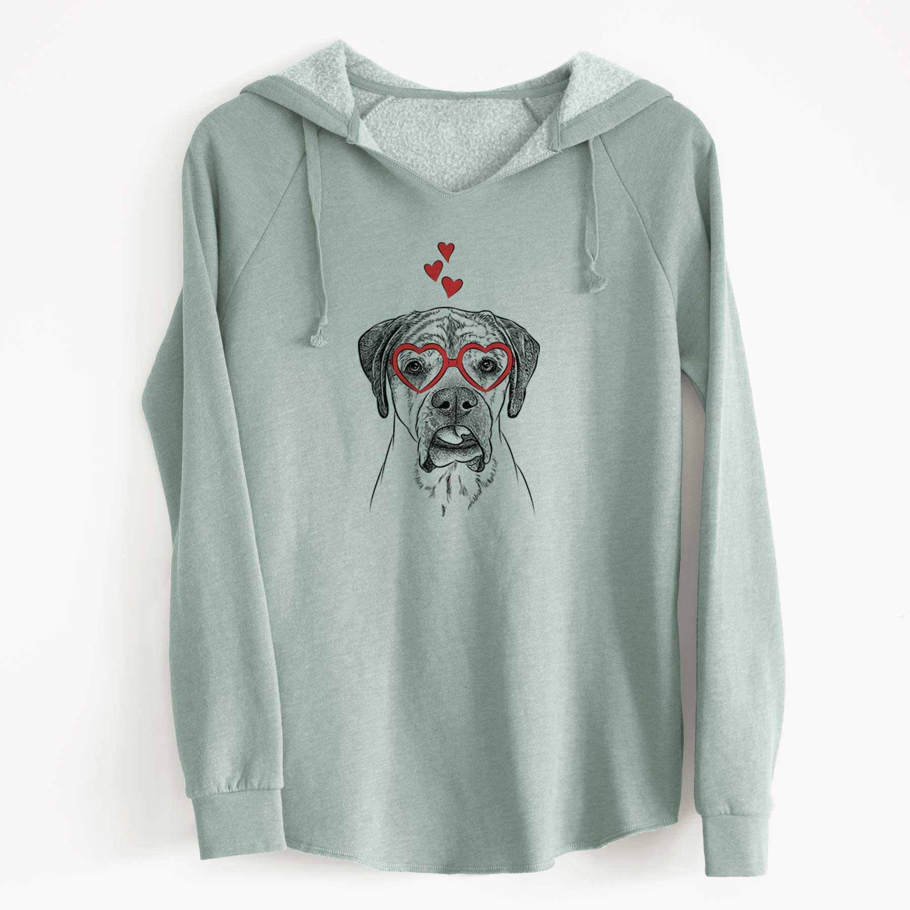 Valentine Emma the English Mastiff - Cali Wave Hooded Sweatshirt