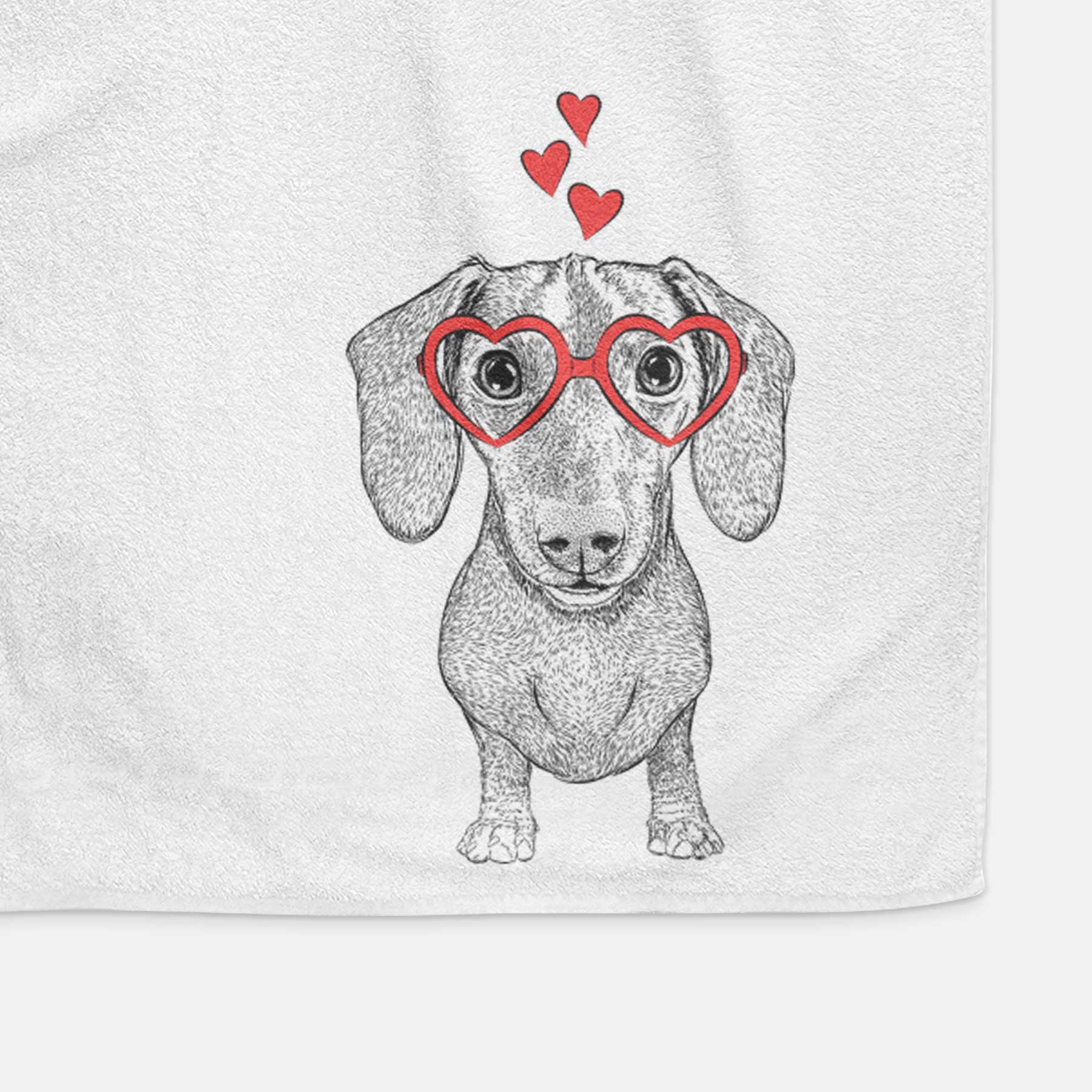 Ernie the Mini Dachshund Decorative Hand Towel