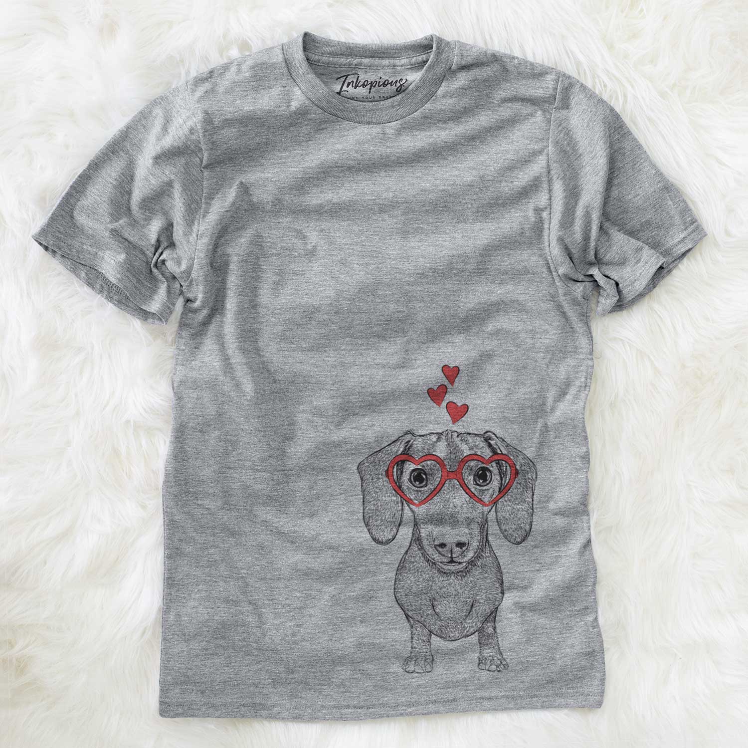 Valentine Ernie the Mini Dachshund - Unisex Crewneck