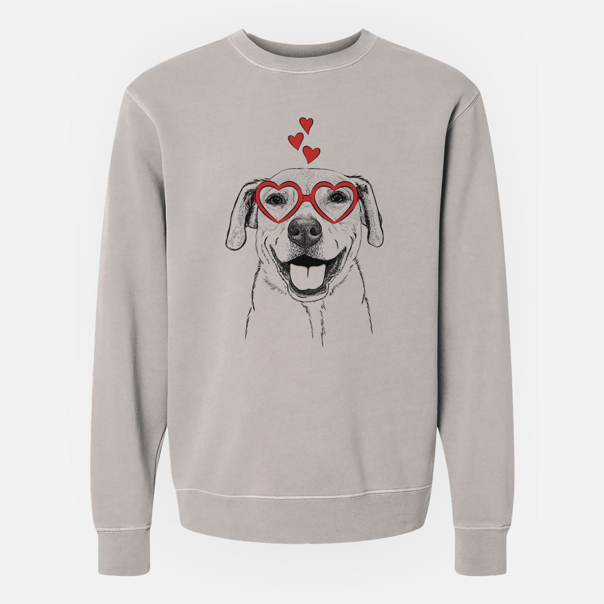 Valentine Ernie the Mixed Breed - Unisex Pigment Dyed Crew Sweatshirt