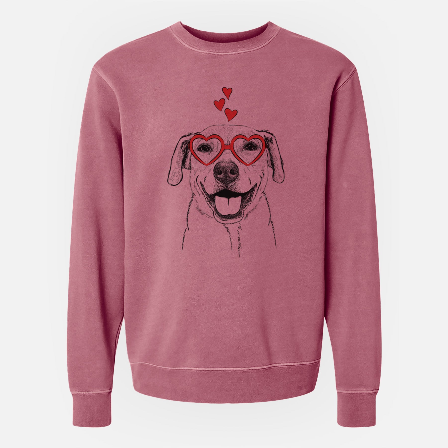 Valentine Ernie the Mixed Breed - Unisex Pigment Dyed Crew Sweatshirt