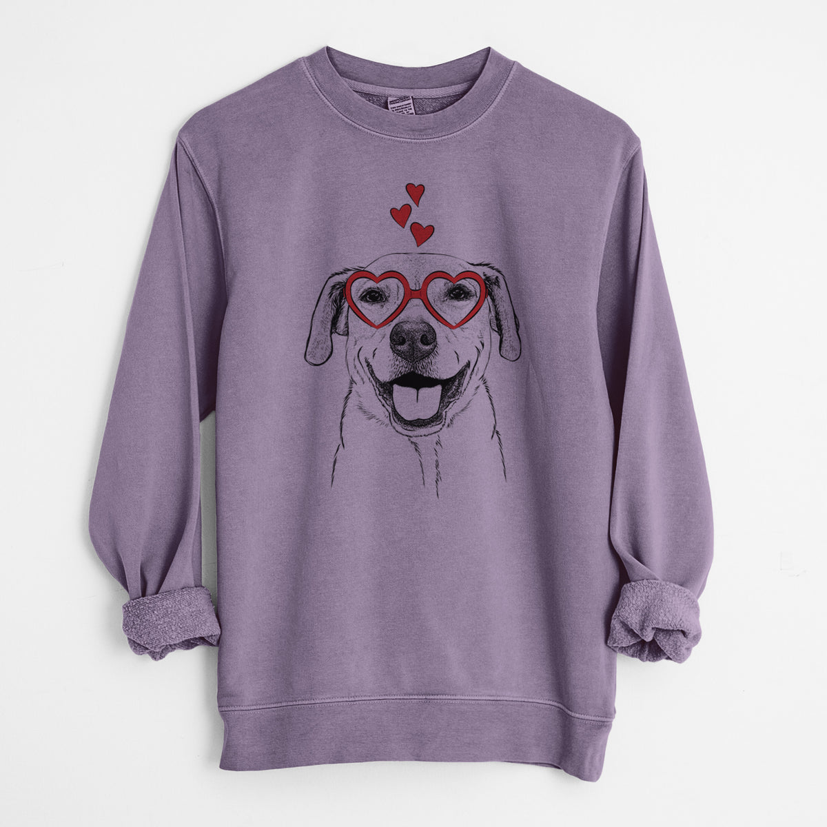 Valentine Ernie the Mixed Breed - Unisex Pigment Dyed Crew Sweatshirt