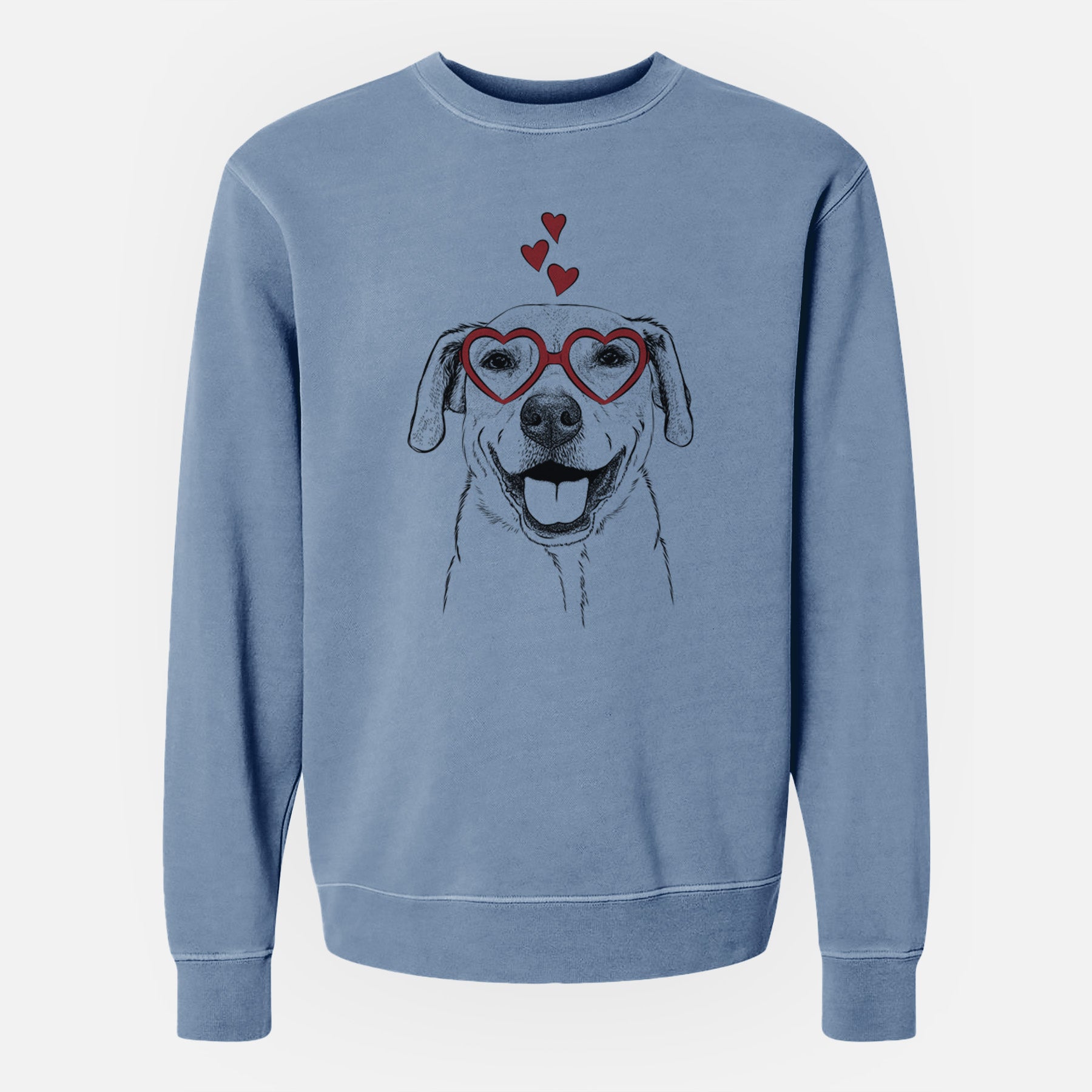Valentine Ernie the Mixed Breed - Unisex Pigment Dyed Crew Sweatshirt