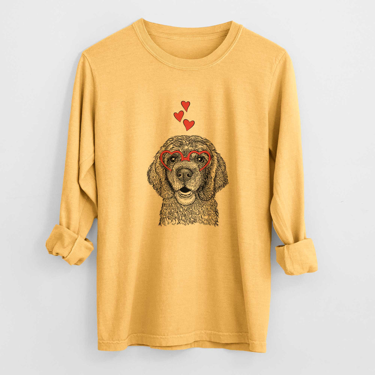 Valentine Fannie Mae the Cocker Spaniel - Heavyweight 100% Cotton Long Sleeve