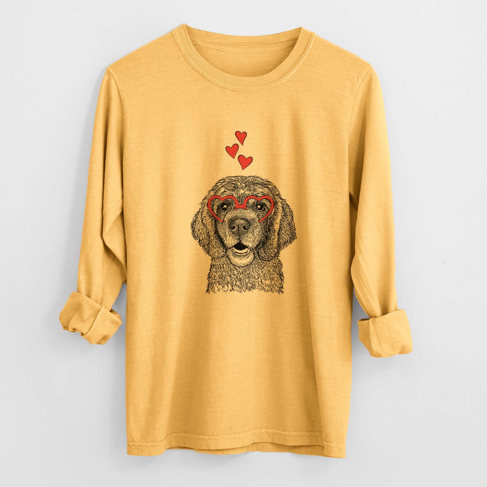 Valentine Fannie Mae the Cocker Spaniel - Heavyweight 100% Cotton Long Sleeve