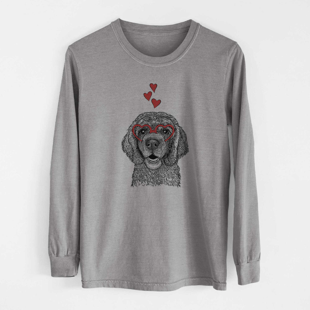 Valentine Fannie Mae the Cocker Spaniel - Heavyweight 100% Cotton Long Sleeve