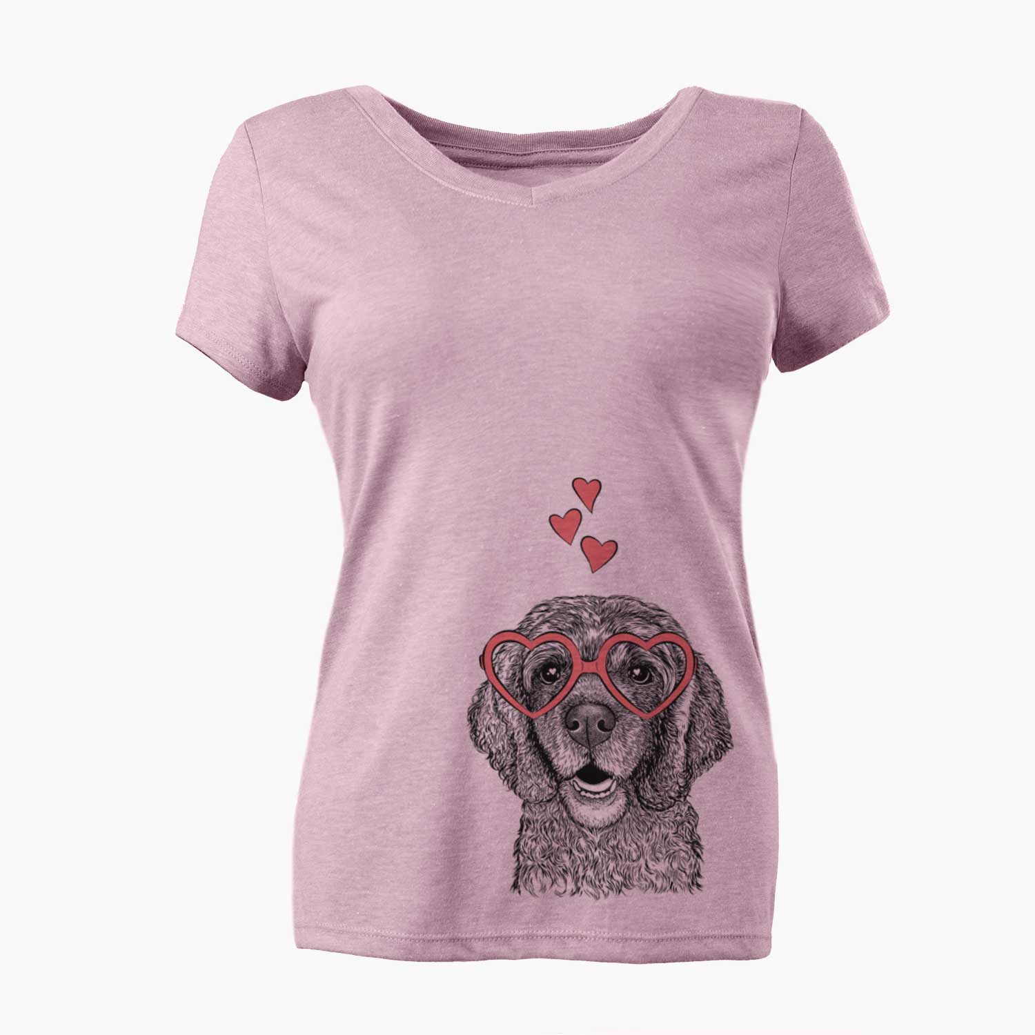 Fannie Mae the Cocker Spaniel - Women's V-neck Shirt