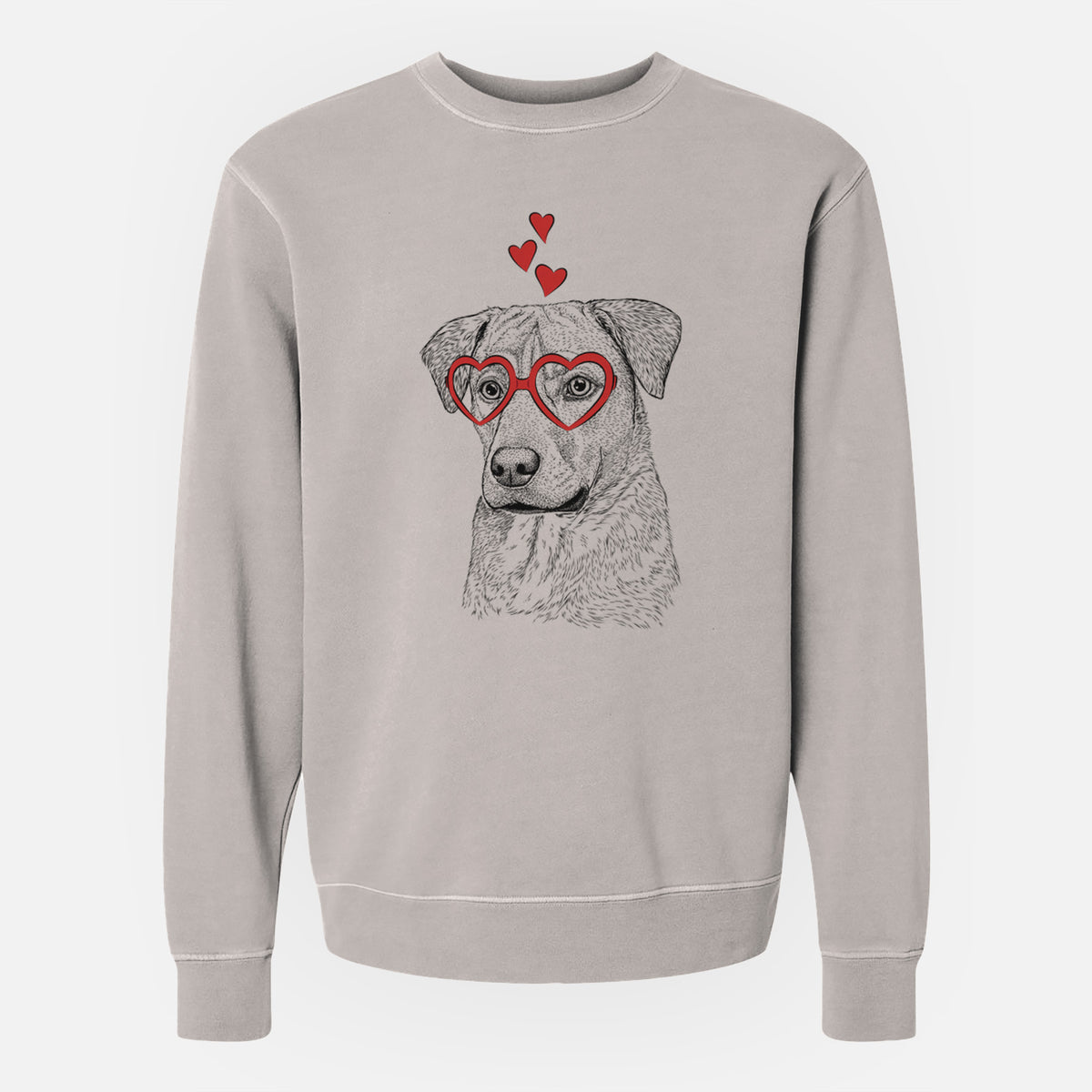 Valentine Feta the Mixed Breed - Unisex Pigment Dyed Crew Sweatshirt