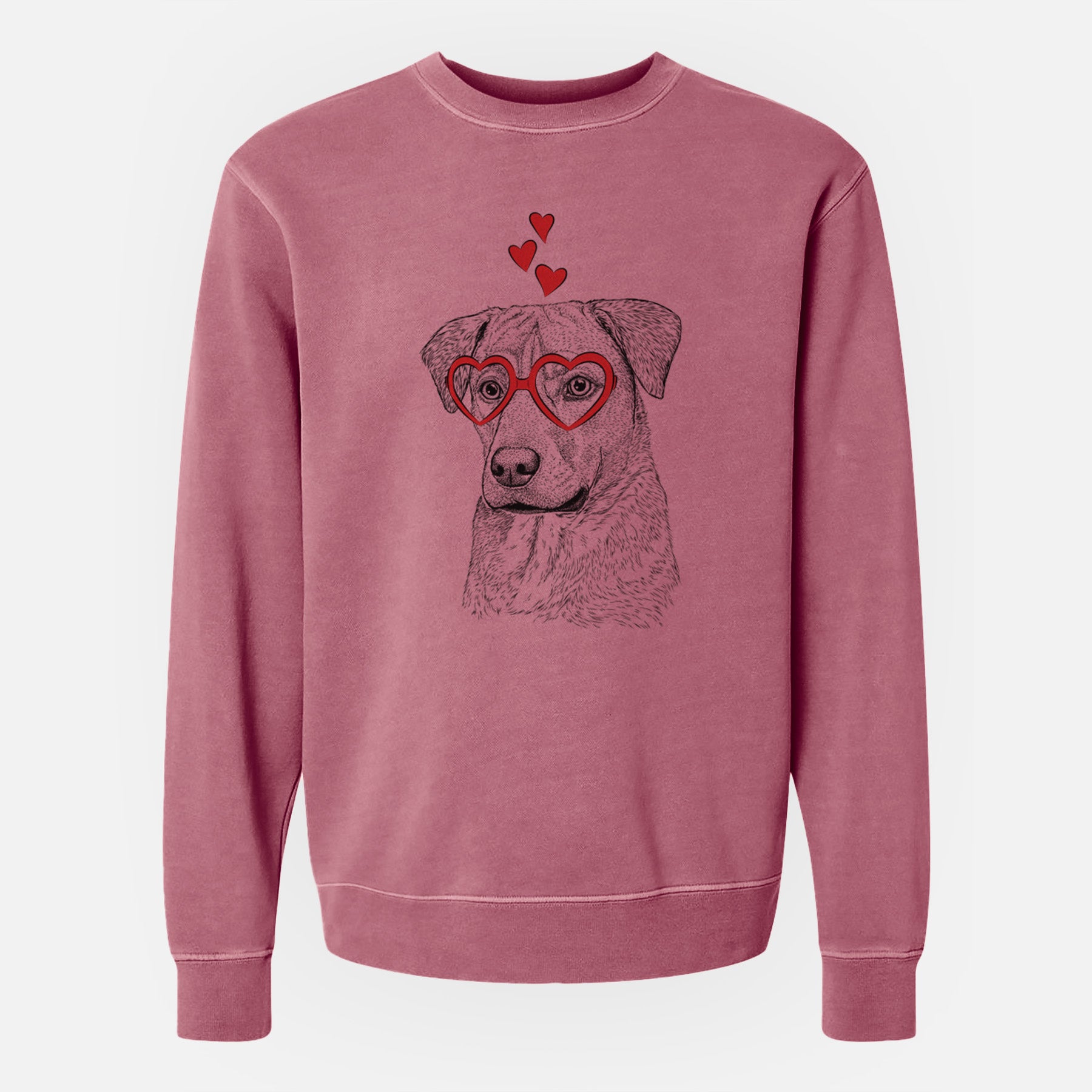 Valentine Feta the Mixed Breed - Unisex Pigment Dyed Crew Sweatshirt