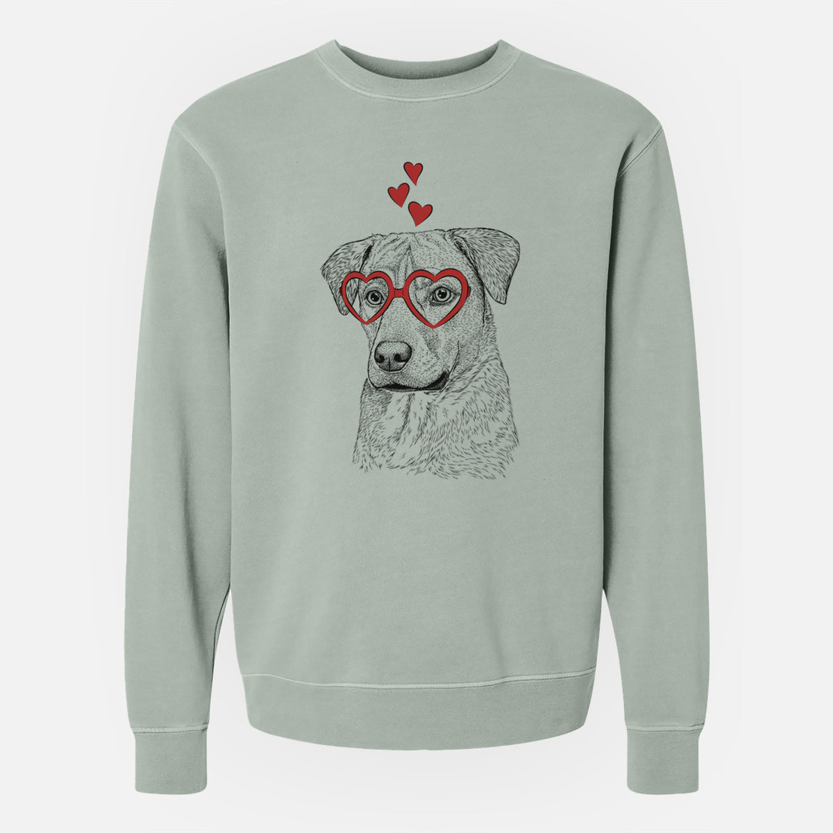 Valentine Feta the Mixed Breed - Unisex Pigment Dyed Crew Sweatshirt