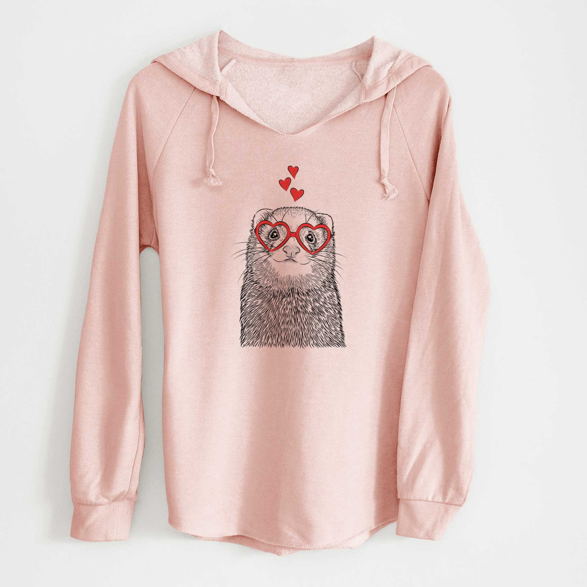 Valentine Fig the Ferret - Cali Wave Hooded Sweatshirt