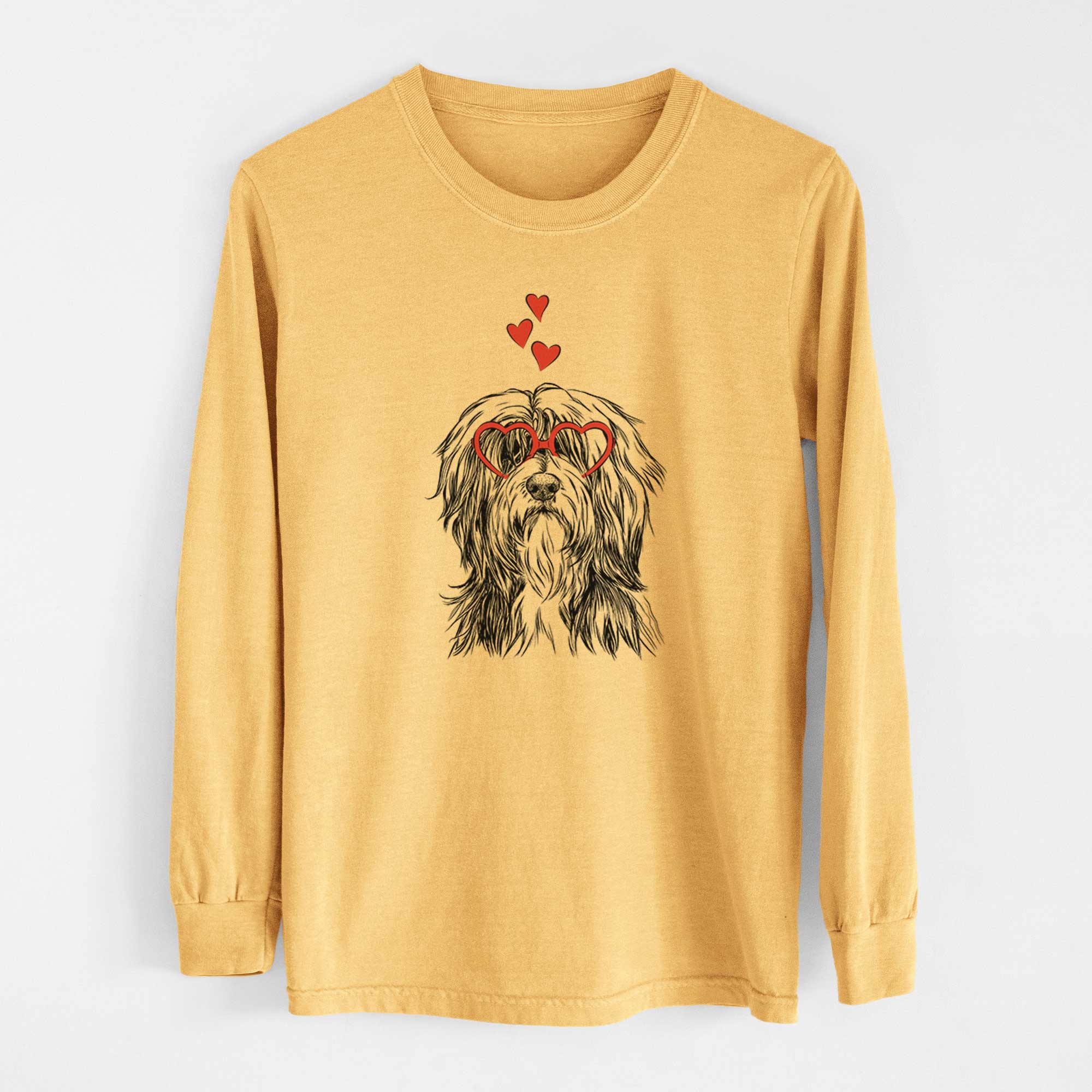 Valentine Fiji the Polish Lowland Sheepdog - Heavyweight 100% Cotton Long Sleeve