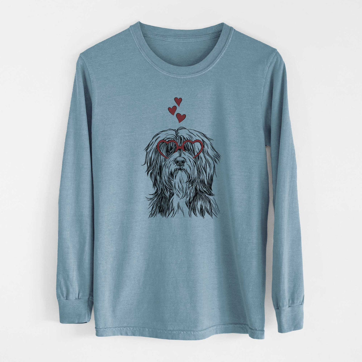 Valentine Fiji the Polish Lowland Sheepdog - Heavyweight 100% Cotton Long Sleeve