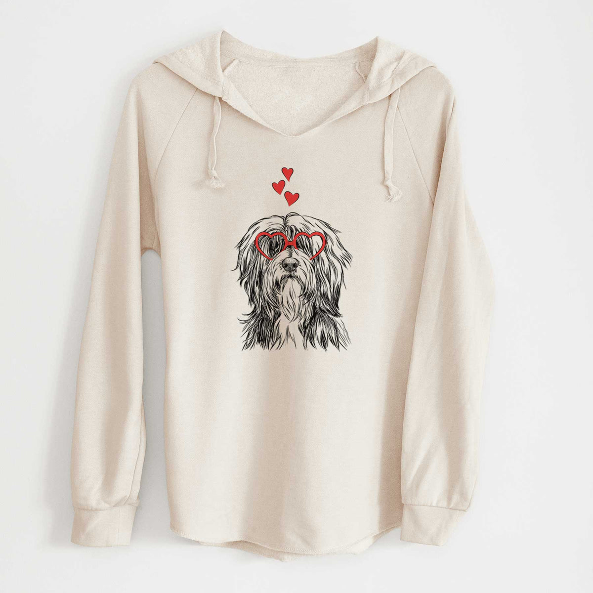 Valentine Fiji the Polish Lowland Sheepdog - Cali Wave Hooded Sweatshirt
