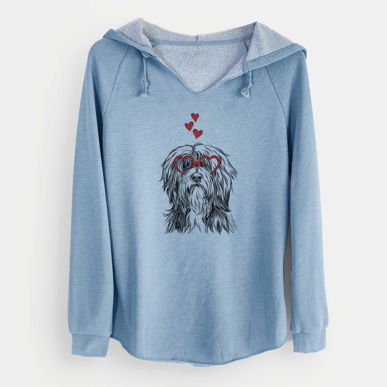 Valentine Fiji the Polish Lowland Sheepdog - Cali Wave Hooded Sweatshirt