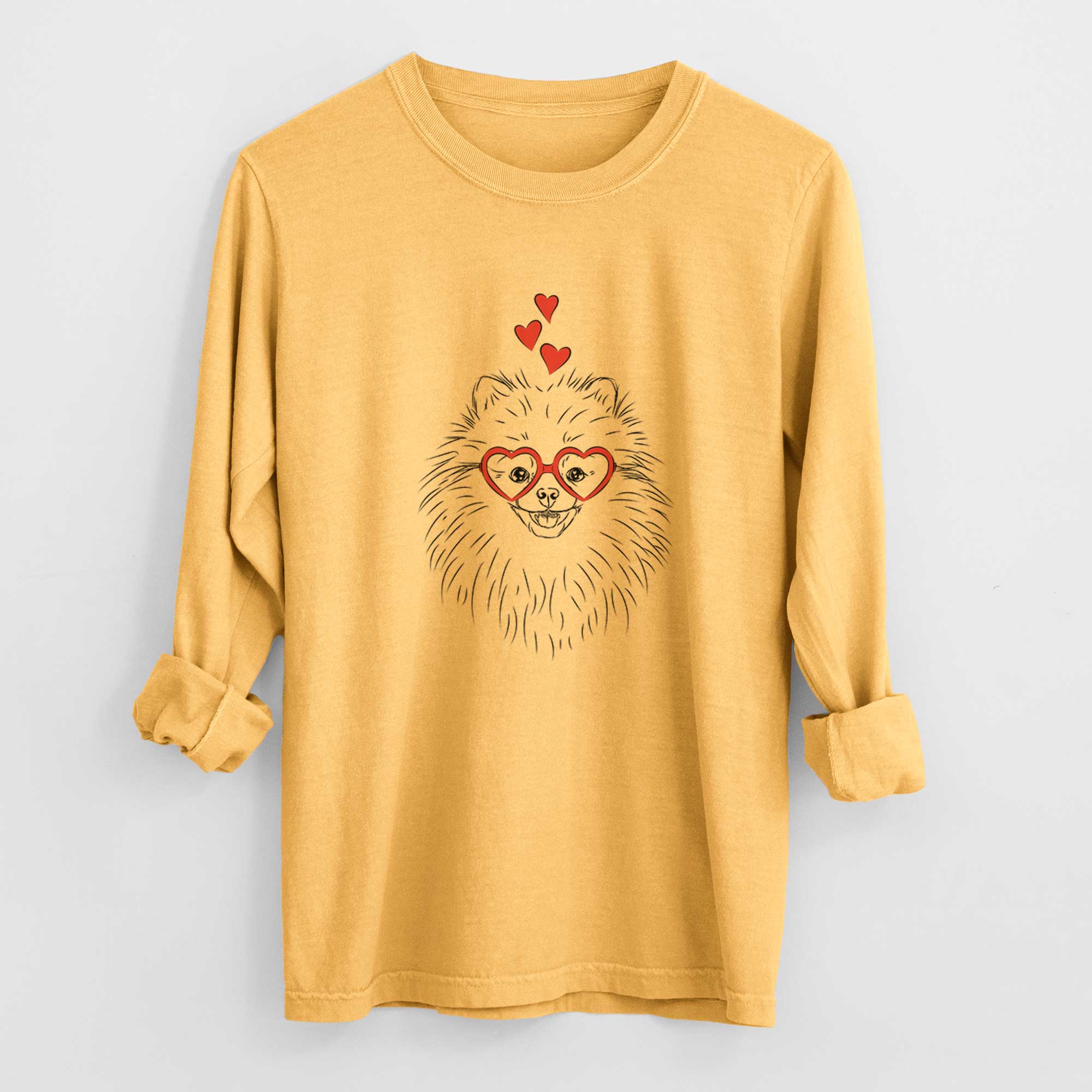 Valentine Finn the Pomeranian - Heavyweight 100% Cotton Long Sleeve