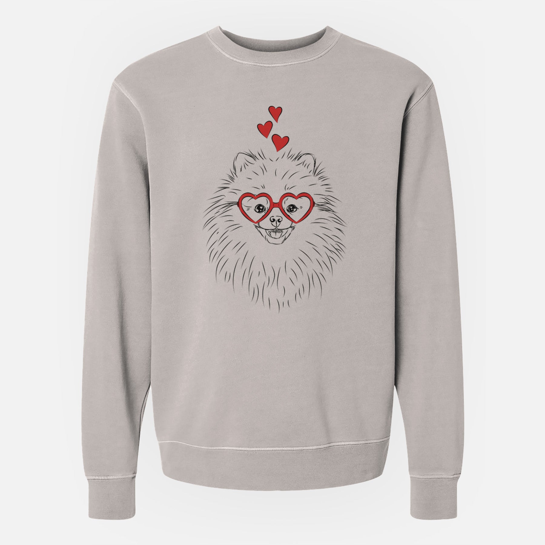 Valentine Finn the Pomeranian - Unisex Pigment Dyed Crew Sweatshirt