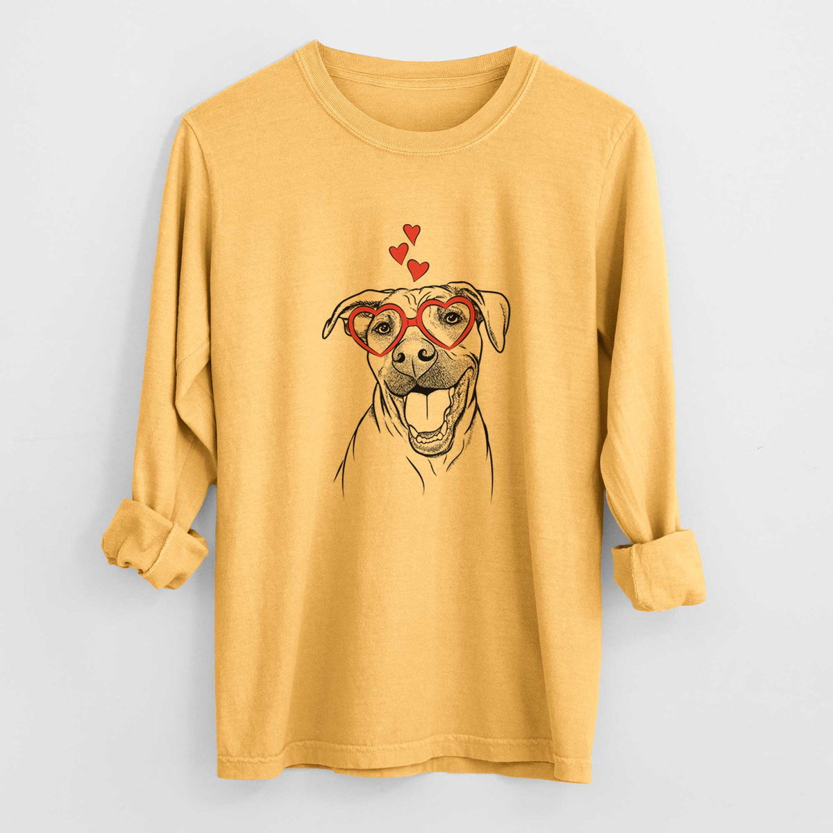 Valentine Finn the Hound Mix - Heavyweight 100% Cotton Long Sleeve