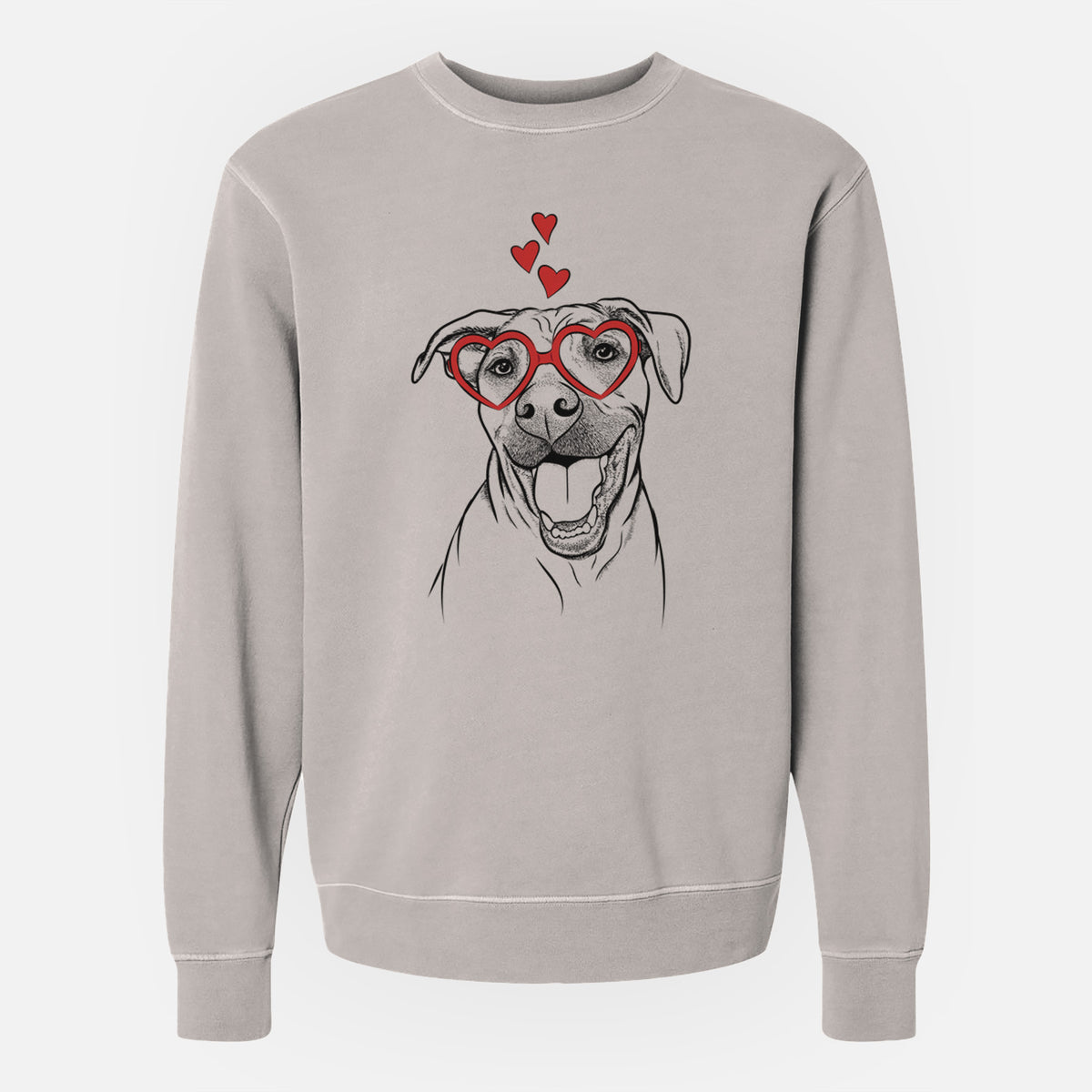 Valentine Finn the Hound Mix - Unisex Pigment Dyed Crew Sweatshirt