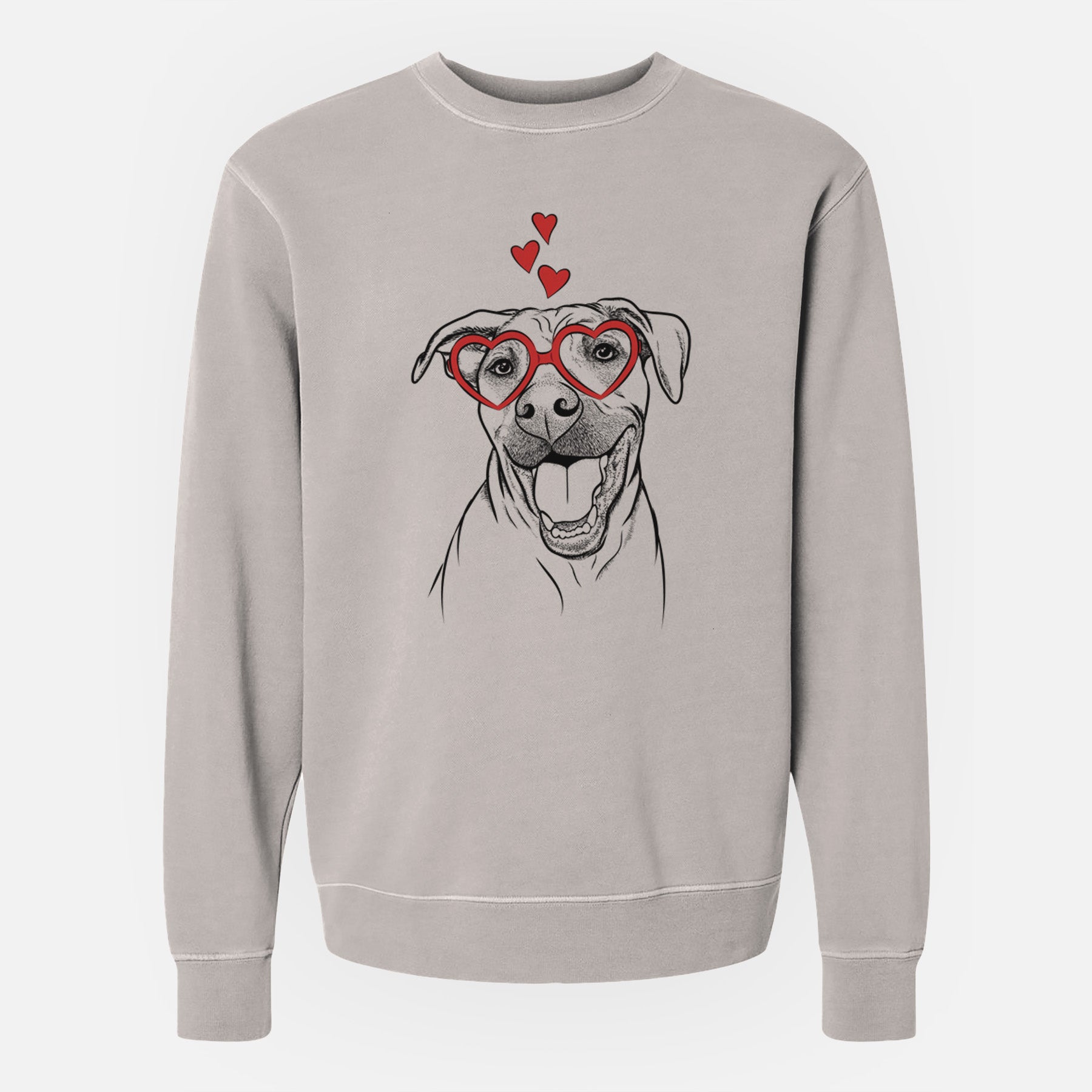 Valentine Finn the Hound Mix - Unisex Pigment Dyed Crew Sweatshirt