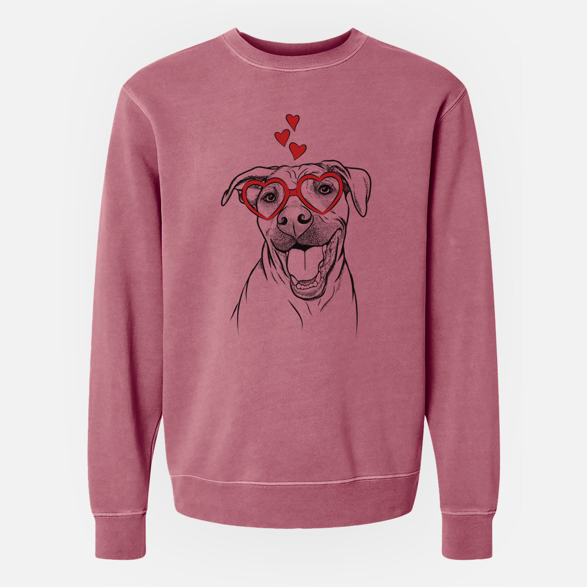 Valentine Finn the Hound Mix - Unisex Pigment Dyed Crew Sweatshirt