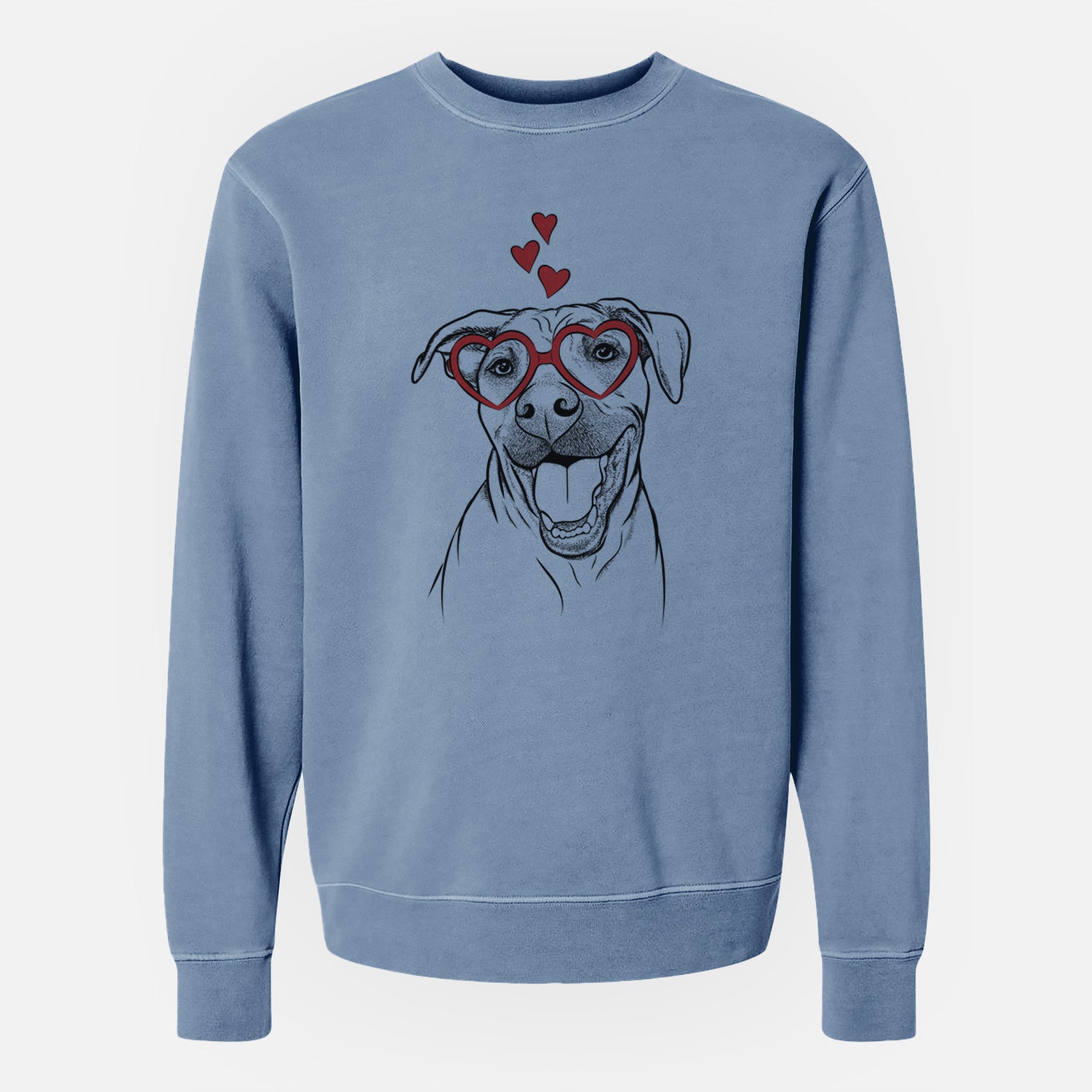 Valentine Finn the Hound Mix - Unisex Pigment Dyed Crew Sweatshirt