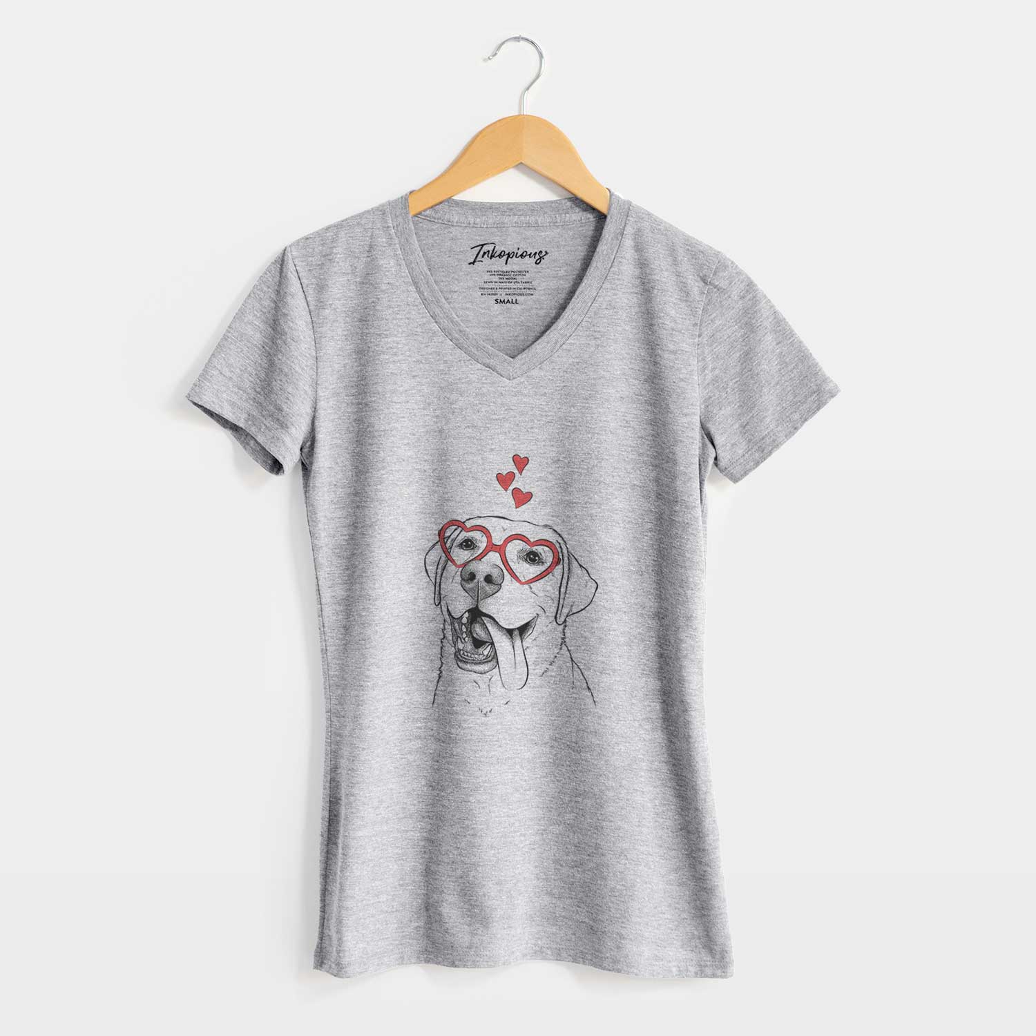 Valentine Finn the Labrador Retriever - Women's V-neck Shirt