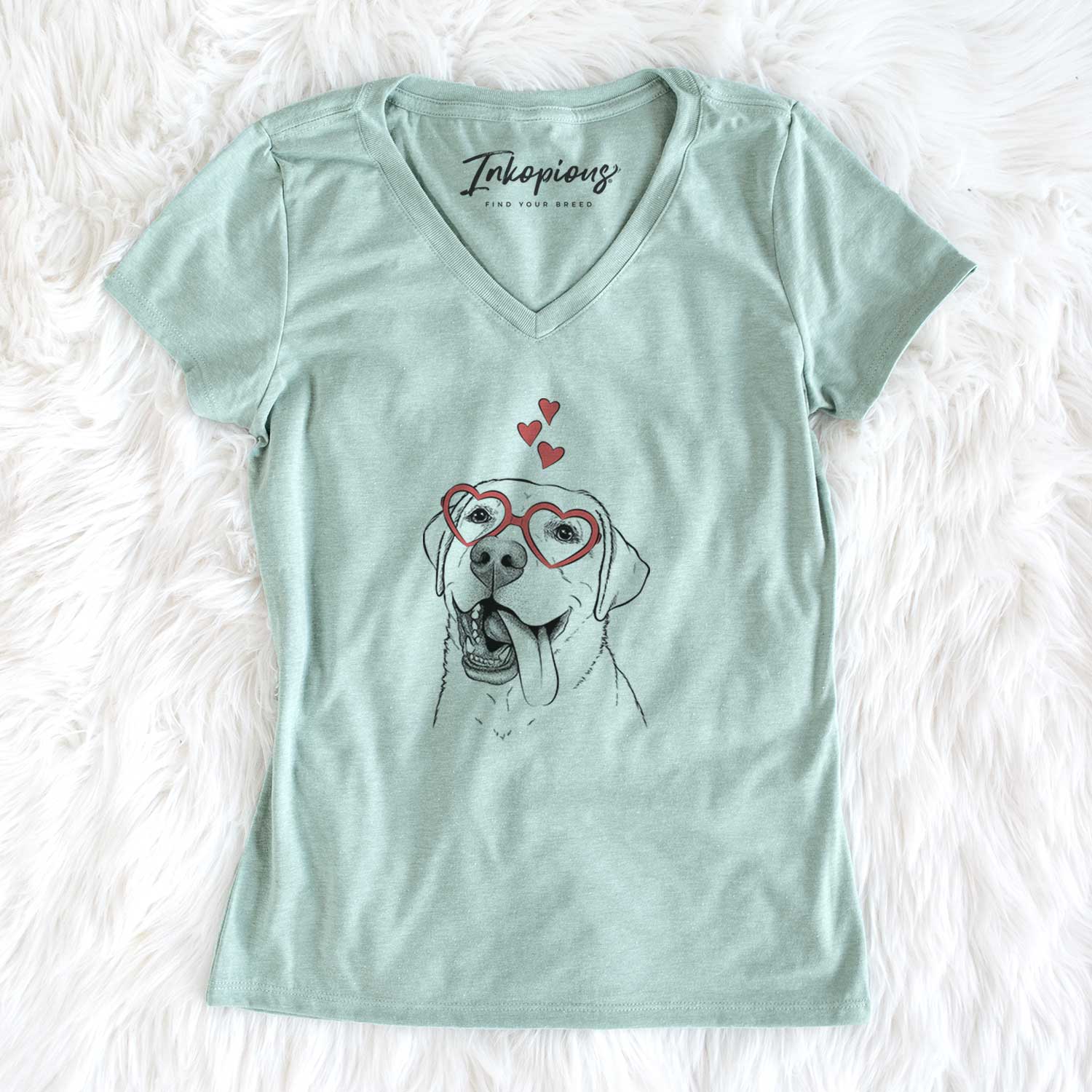 Valentine Finn the Labrador Retriever - Women's V-neck Shirt