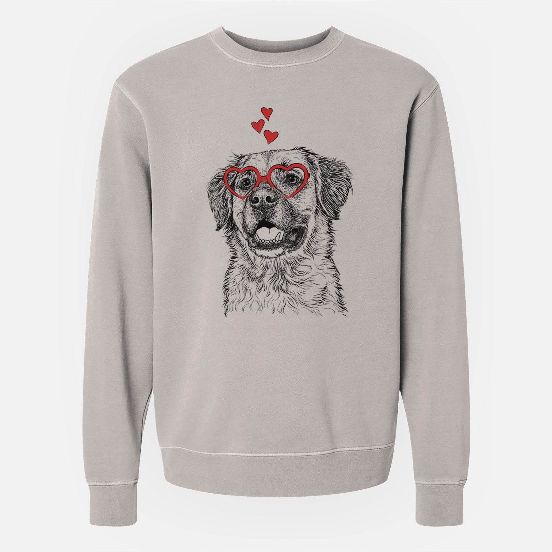 Valentine Finn the Mixed Breed - Unisex Pigment Dyed Crew Sweatshirt