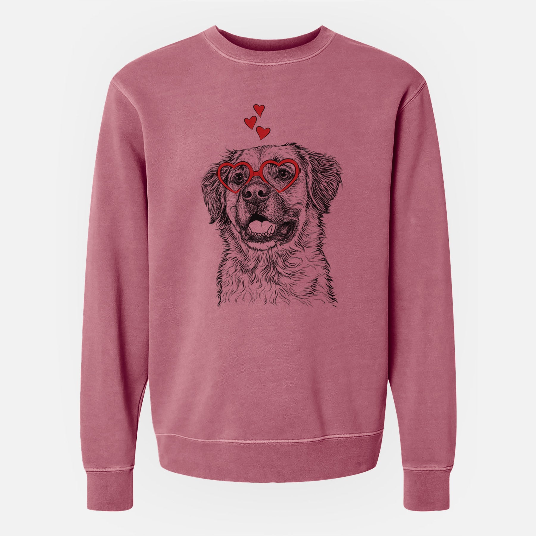 Valentine Finn the Mixed Breed - Unisex Pigment Dyed Crew Sweatshirt